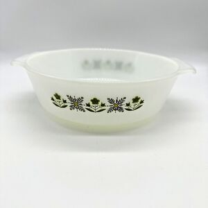 Vintage Anchor Hocking Fire-King Meadow Green Casserole 1.5 qt, Baking Dish 437